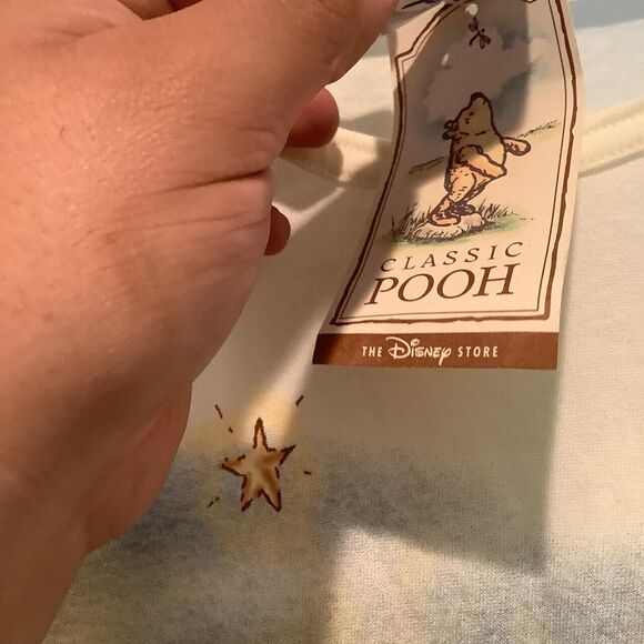 Deadstock brand new toy tags Pooh Piglet Vintage 90s Disney T-Shirt on size fits - Picture 3 of 7
